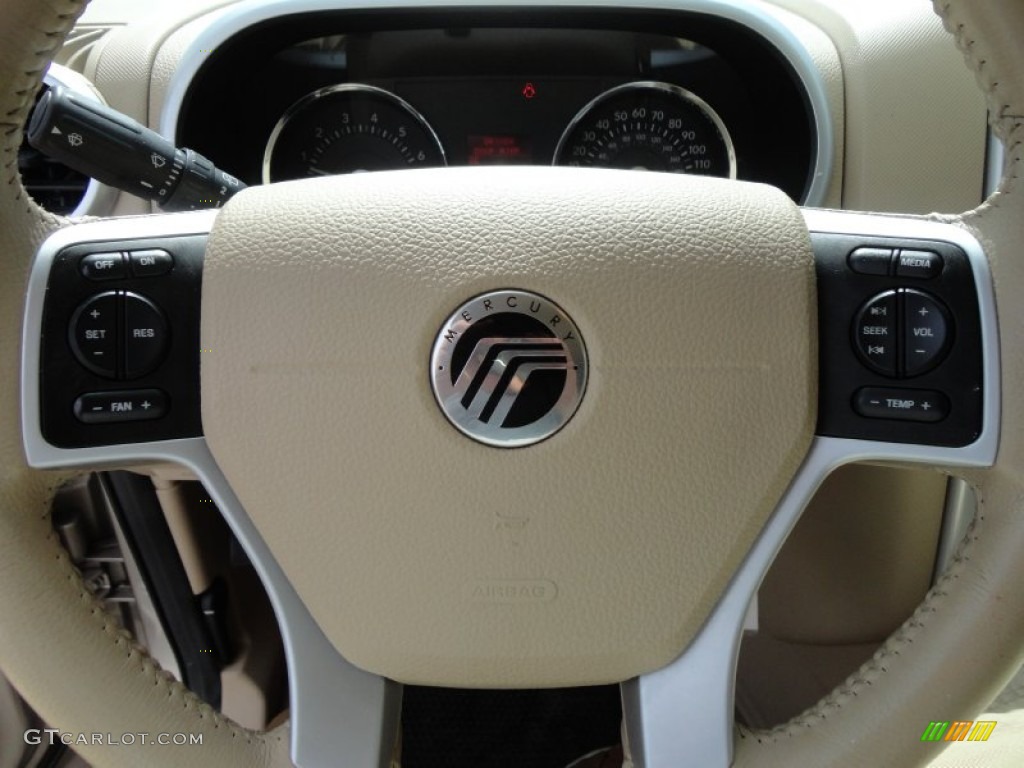 2006 Mercury Mountaineer Luxury Camel Steering Wheel Photo #54494546