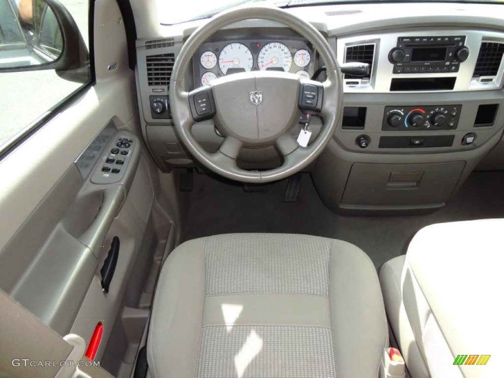 2008 Dodge Ram 1500 Lone Star Edition Quad Cab Khaki Dashboard Photo #54495107