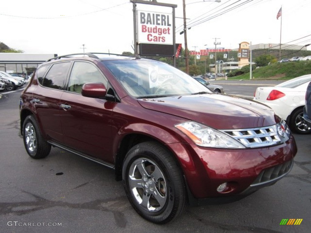 2005 Murano SE AWD - Merlot Metallic / Cafe Latte photo #1