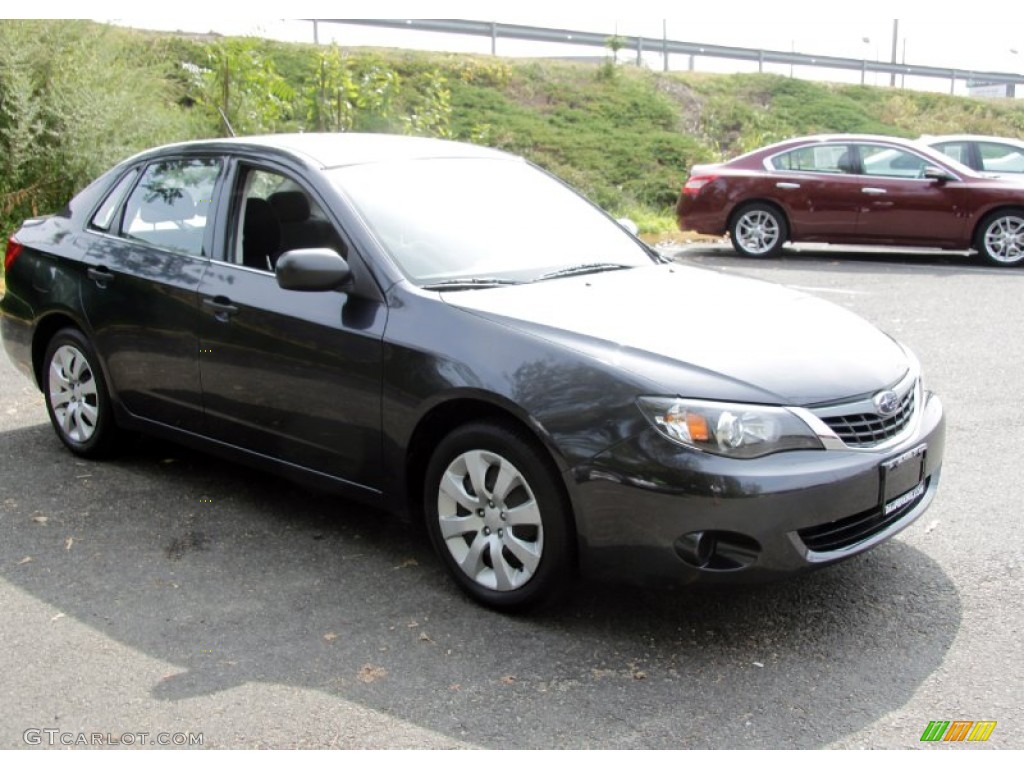 2008 Impreza 2.5i Sedan - Dark Gray Metallic / Carbon Black photo #3