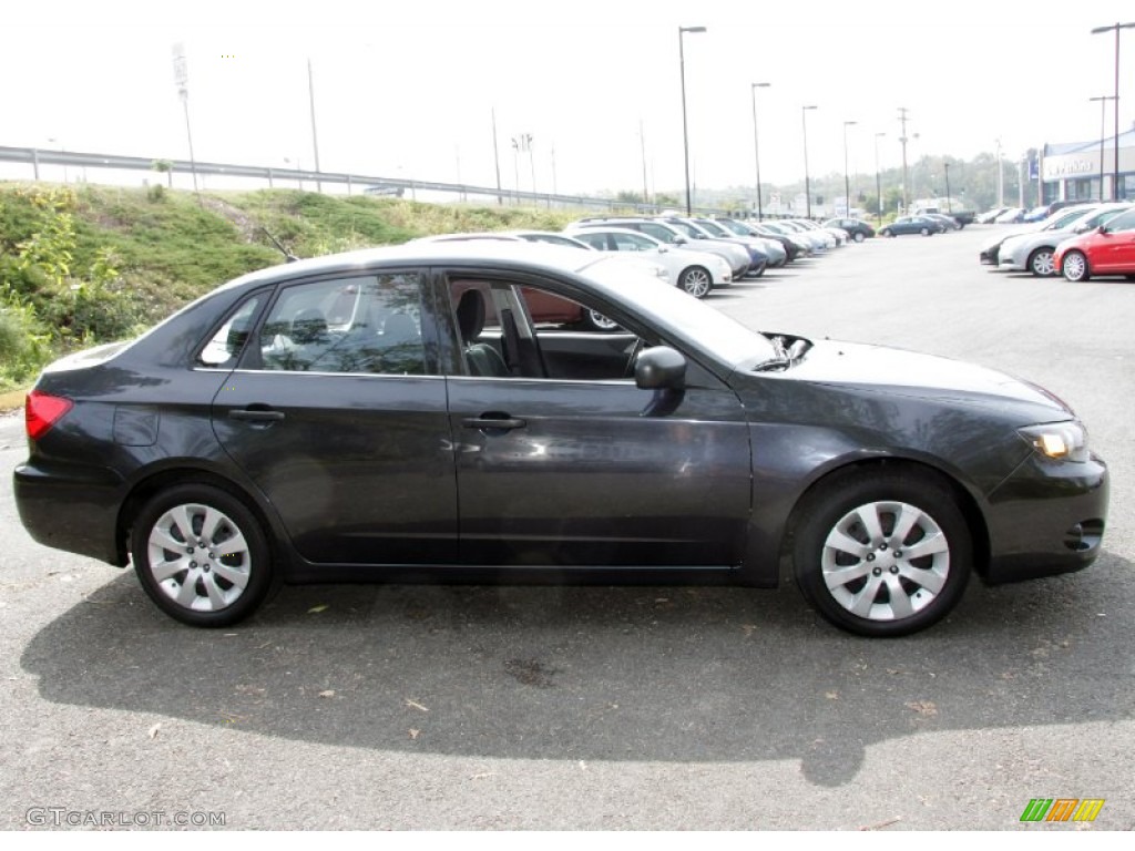 2008 Impreza 2.5i Sedan - Dark Gray Metallic / Carbon Black photo #4