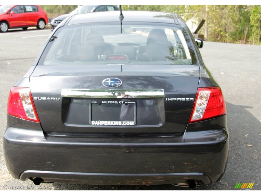 2008 Impreza 2.5i Sedan - Dark Gray Metallic / Carbon Black photo #7