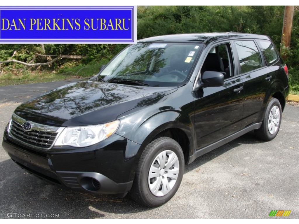 2009 Forester 2.5 X - Obsidian Black Pearl / Black photo #1