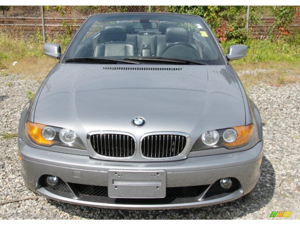 2004 3 Series 330i Convertible - Silver Grey Metallic / Black photo #2