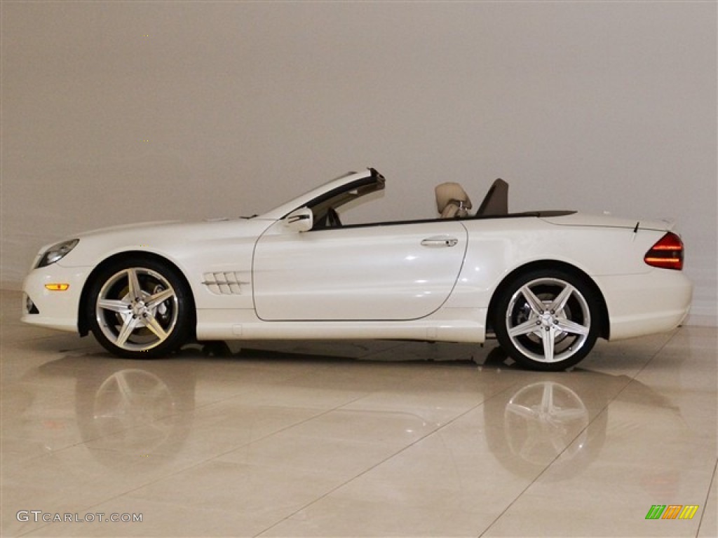 Diamond White Metallic 2009 Mercedes-Benz SL 550 Roadster Exterior Photo #54501377