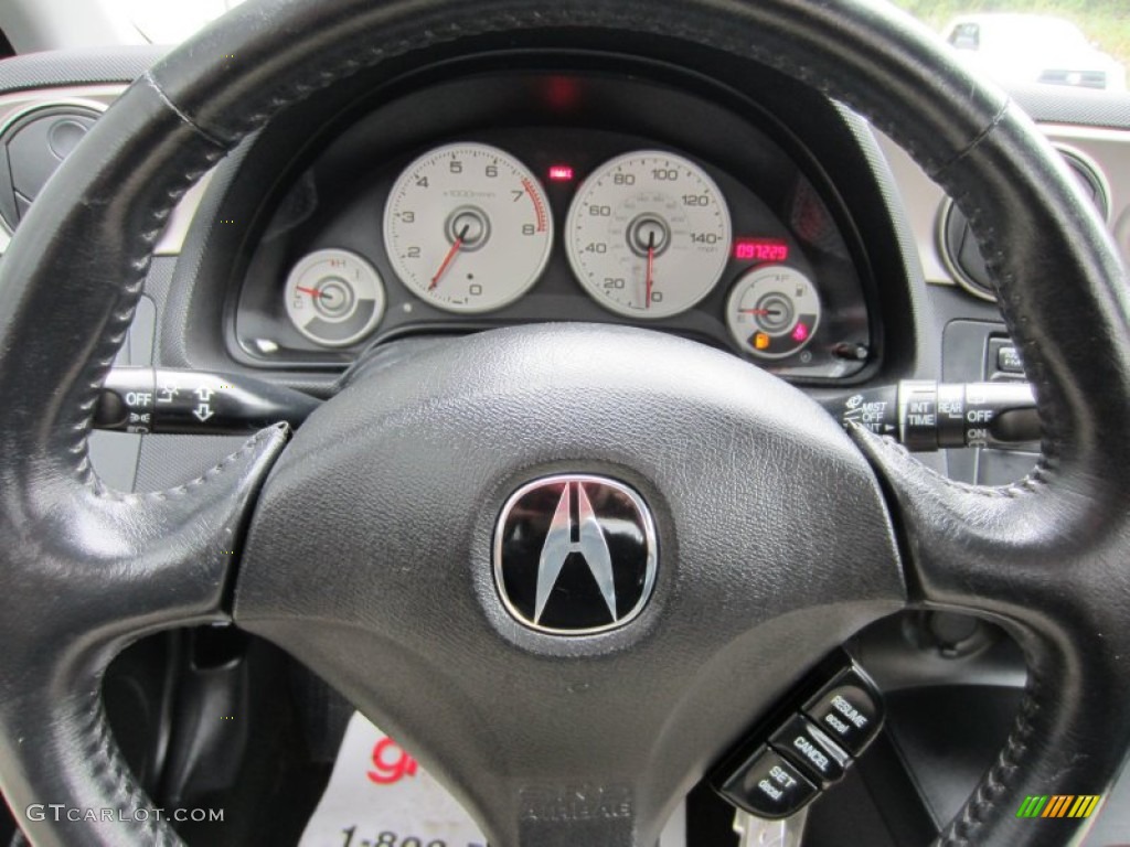 2003 Acura RSX Sports Coupe Ebony Steering Wheel Photo #54501899