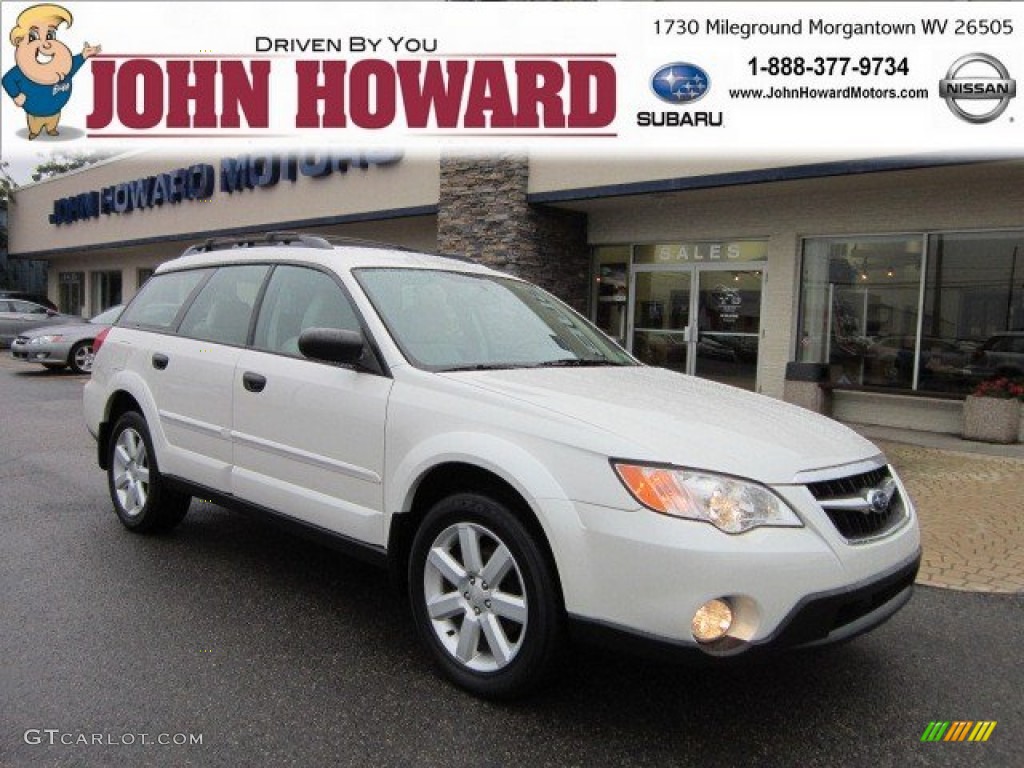 2009 Outback 2.5i Special Edition Wagon - Satin White Pearl / Warm Ivory photo #1