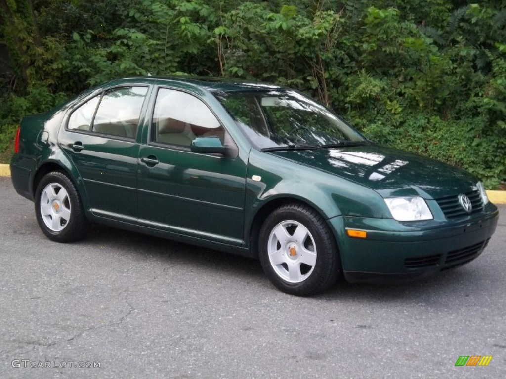 2000 Jetta GLS Sedan - Bright Green Pearl / Beige photo #3