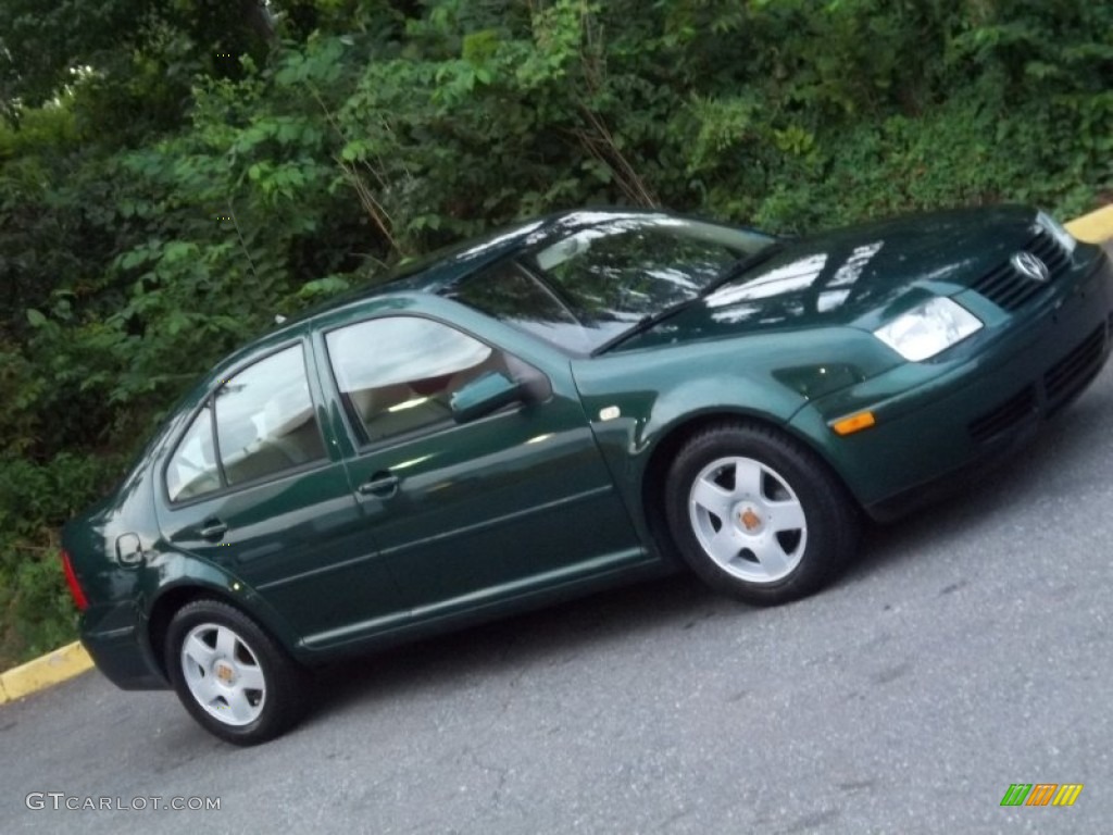 2000 Jetta GLS Sedan - Bright Green Pearl / Beige photo #17