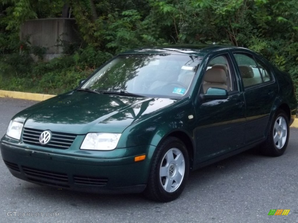 2000 Jetta GLS Sedan - Bright Green Pearl / Beige photo #20