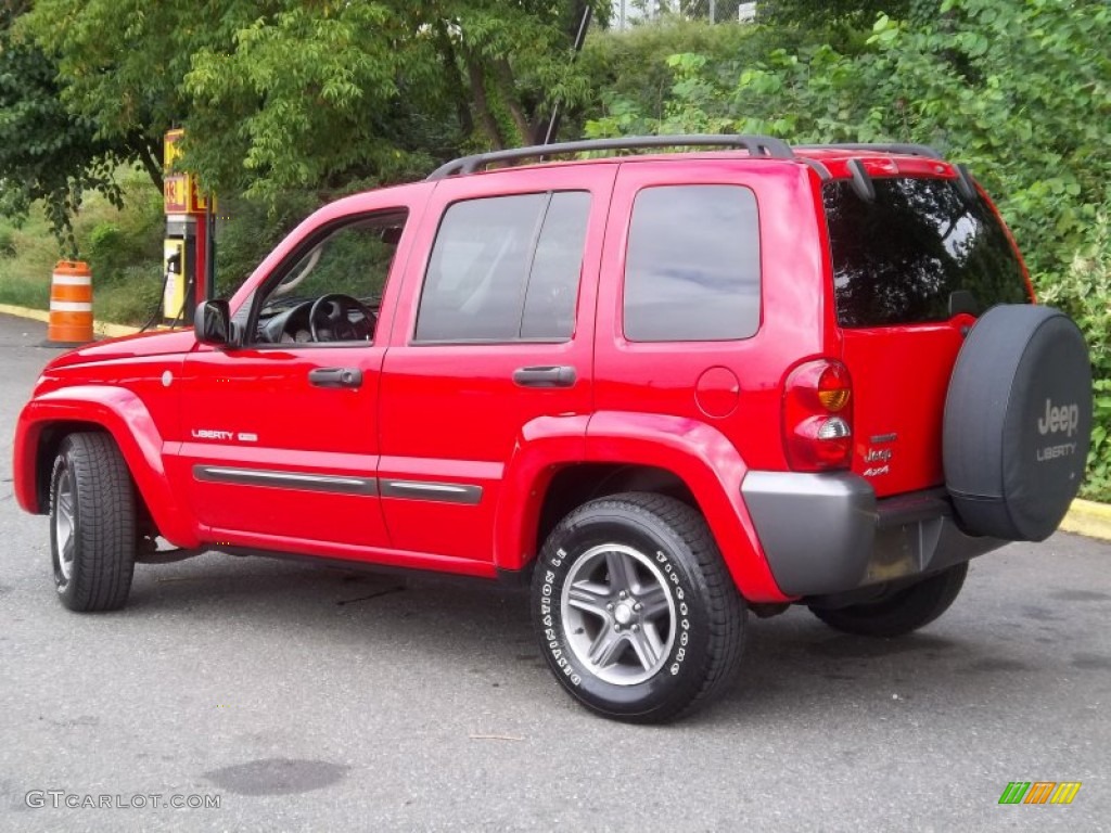 2004 Liberty Sport 4x4 Columbia Edition - Flame Red / Light Taupe/Dark Slate Gray photo #31