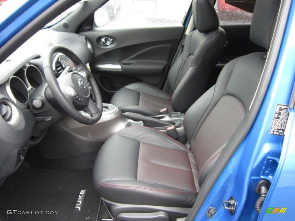 Black/Red w/Silver Trim Interior 2011 Nissan Juke SL AWD Photo #54502949