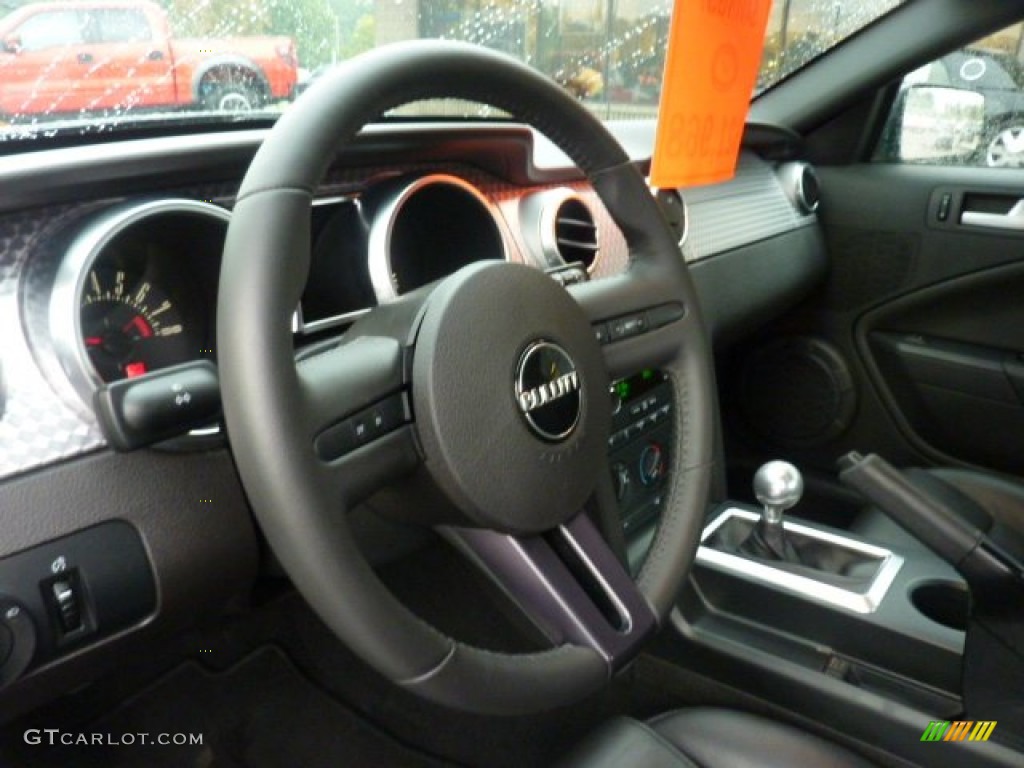 2008 Ford Mustang Bullitt Coupe Dark Charcoal Steering Wheel Photo #54504263