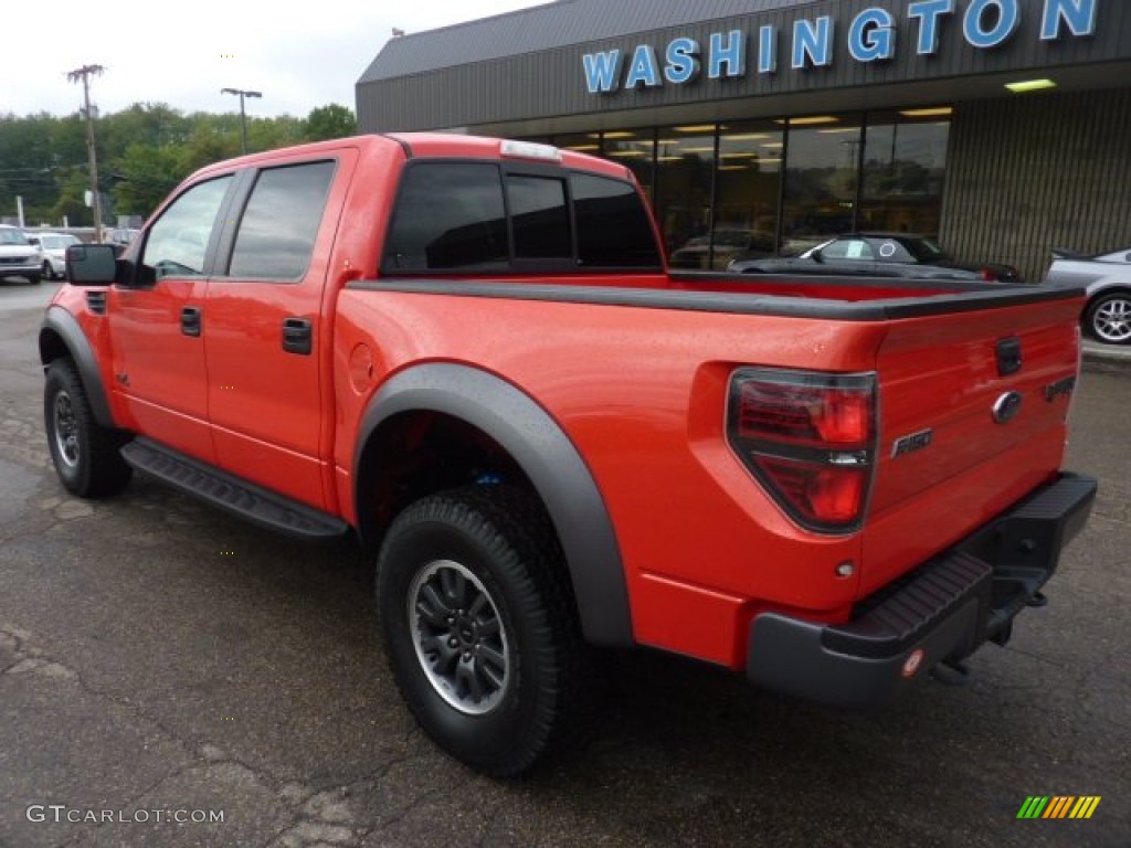 Molten Orange Tri Coat 2011 Ford F150 SVT Raptor SuperCrew 4x4 Exterior Photo #54504398