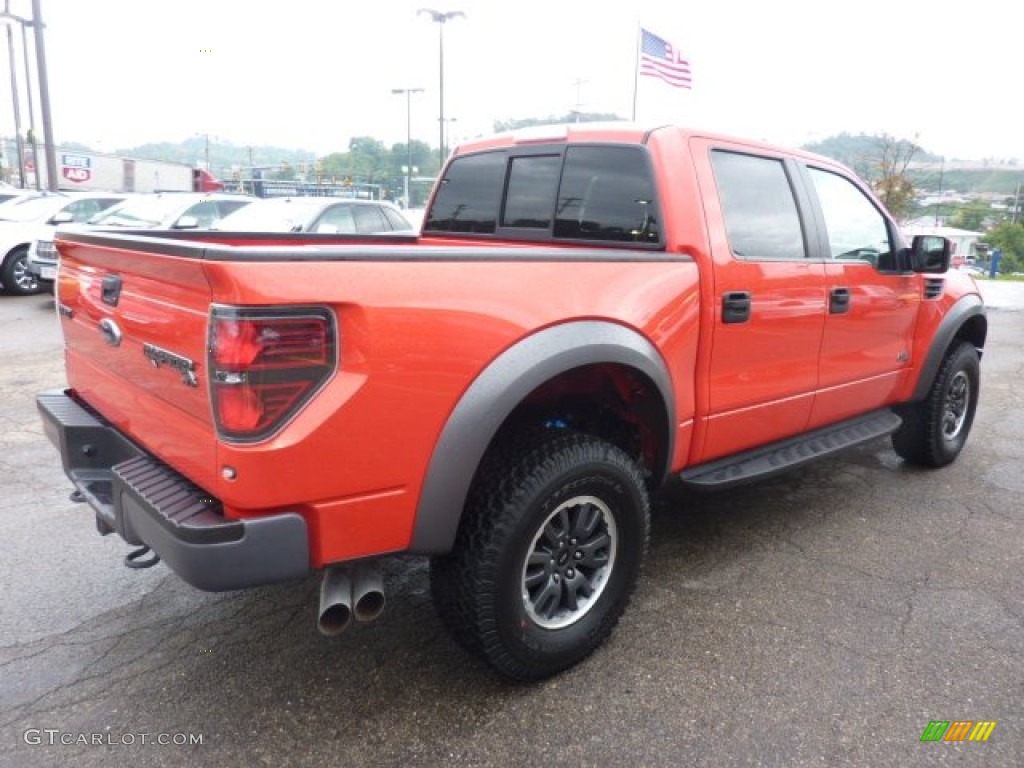 Molten Orange Tri Coat 2011 Ford F150 SVT Raptor SuperCrew 4x4 Exterior Photo #54504404