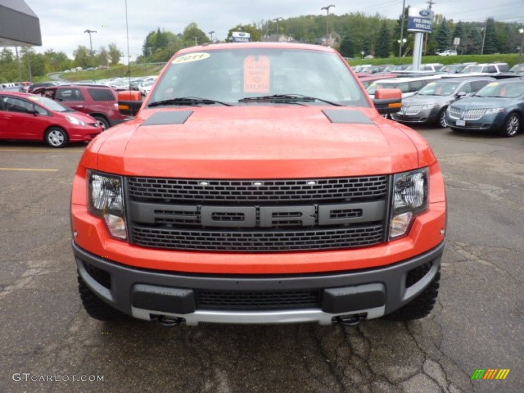 Molten Orange Tri Coat 2011 Ford F150 SVT Raptor SuperCrew 4x4 Exterior Photo #54504413
