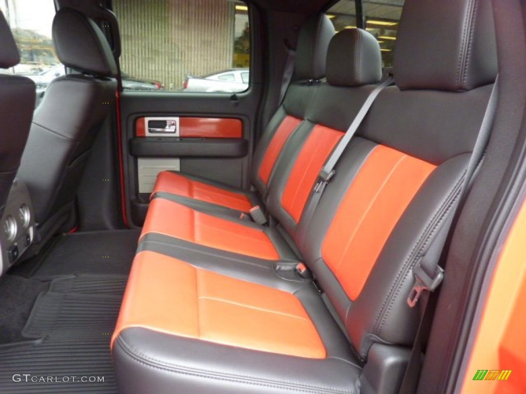 Raptor Black/Orange Interior 2011 Ford F150 SVT Raptor SuperCrew 4x4 Photo #54504425