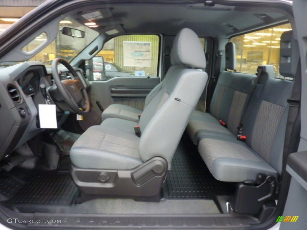 Steel Interior 2012 Ford F350 Super Duty XL SuperCab 4x4 Dually Photo #54504908