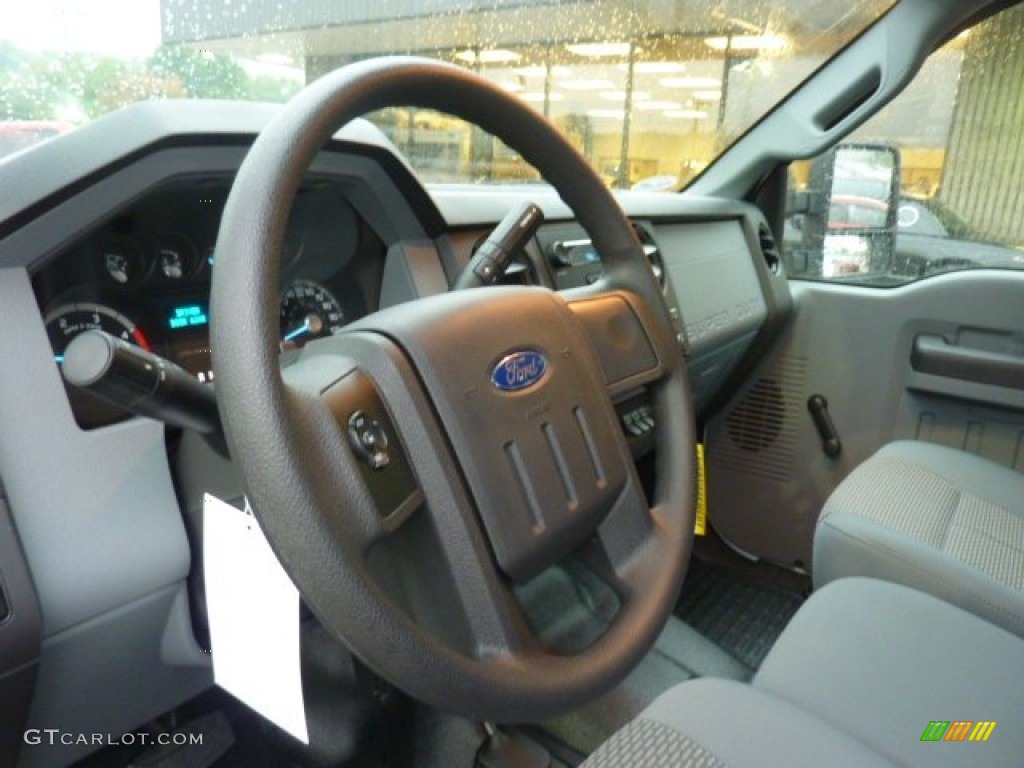 2012 Ford F350 Super Duty XL SuperCab 4x4 Dually Steel Steering Wheel Photo #54504914