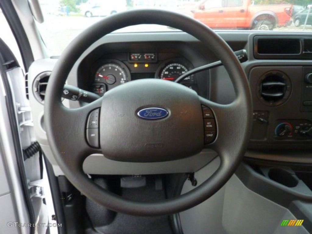 2012 Ford E Series Van E150 Cargo Medium Flint Steering Wheel Photo #54504980