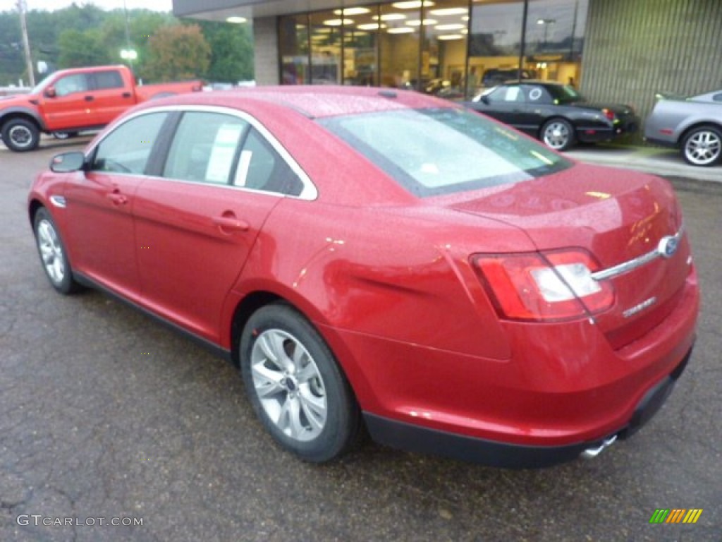 2012 Taurus SEL - Red Candy Metallic / Light Stone photo #2