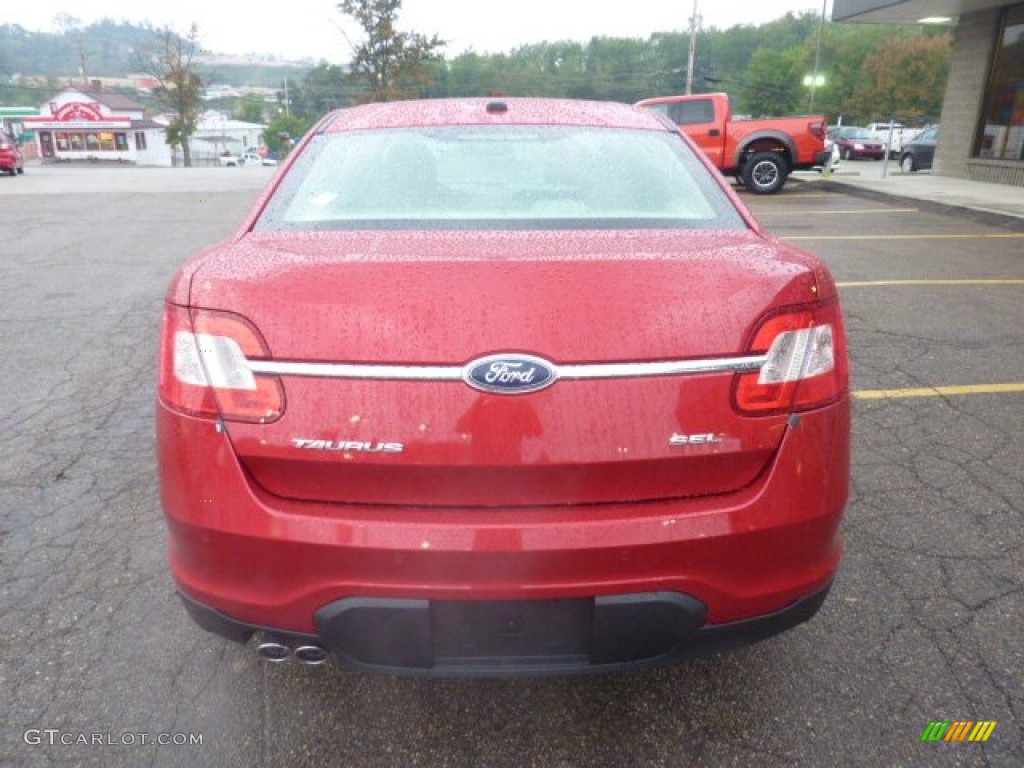 2012 Taurus SEL - Red Candy Metallic / Light Stone photo #3