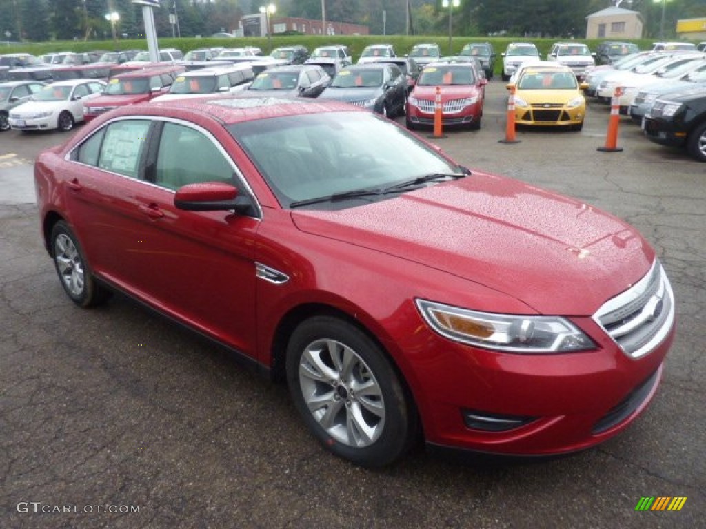2012 Taurus SEL - Red Candy Metallic / Light Stone photo #6