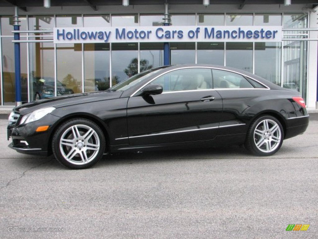 2010 E 350 Coupe - Obsidian Black Metallic / Almond Beige photo #1