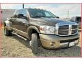 2009 Dark Khaki Pearl Dodge Ram 3500 Laramie Mega Cab 4x4 Dually  photo #12