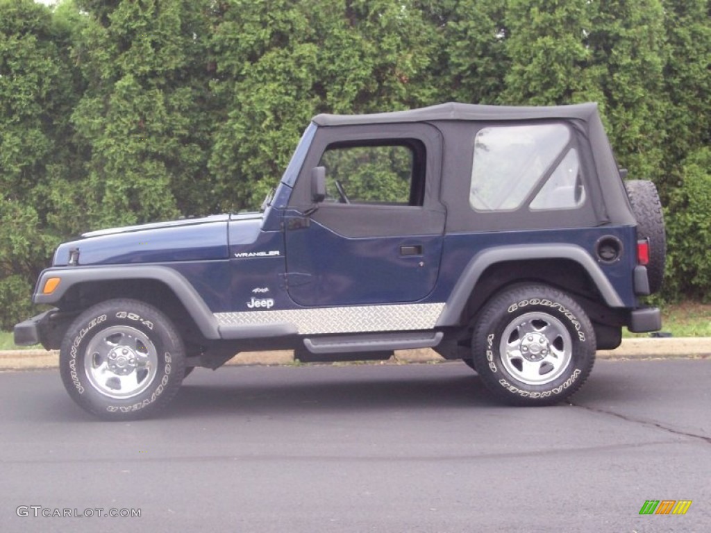 Dark Blue Pearl 1997 Jeep Wrangler SE 4x4 Exterior Photo #54507575