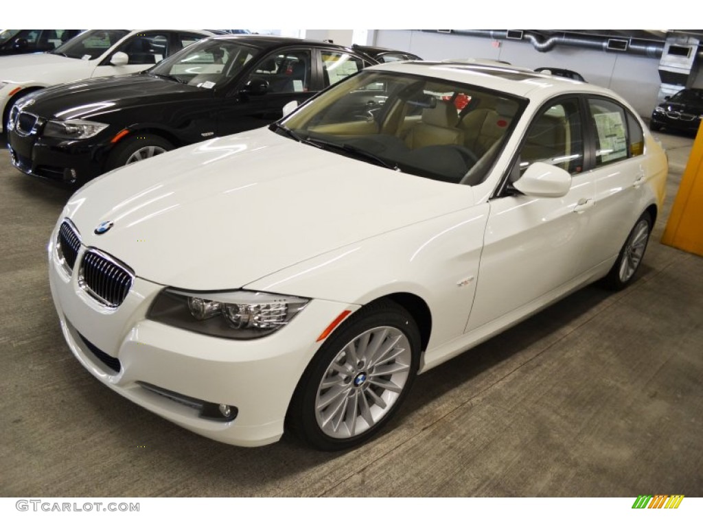 2011 3 Series 335d Sedan - Alpine White / Beige Dakota Leather photo #6