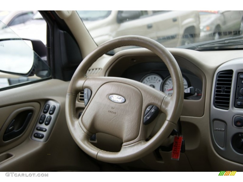 2005 Ford Escape Limited 4WD Medium/Dark Pebble Beige Steering Wheel Photo #54510008