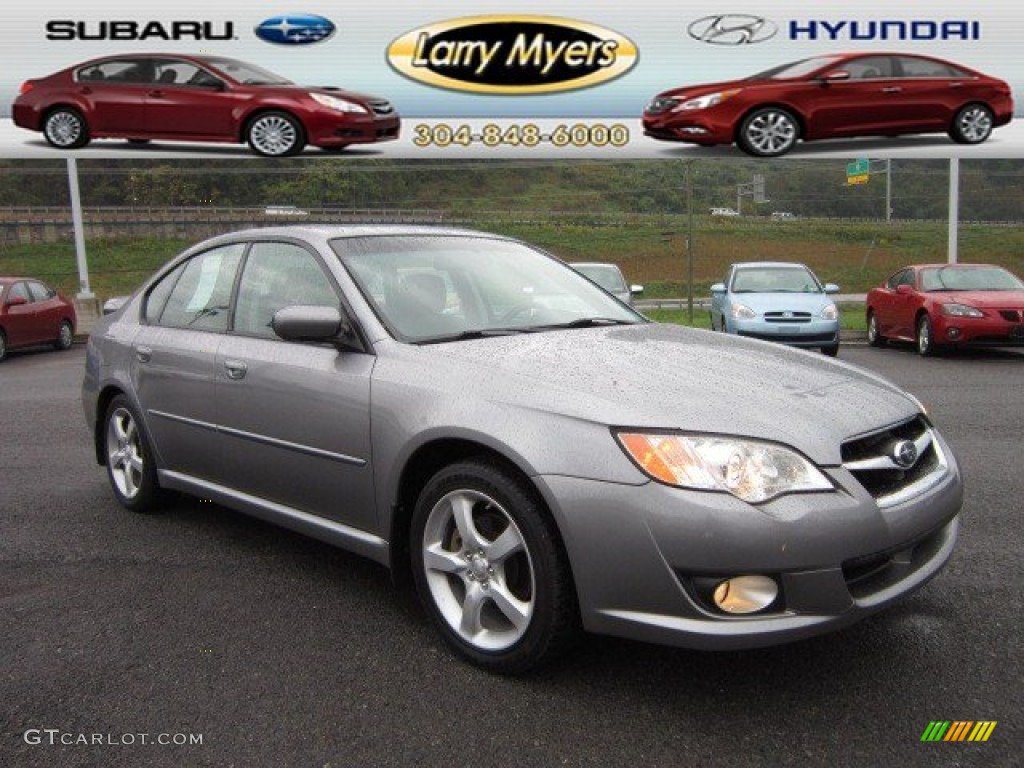 2008 Legacy 2.5i Limited Sedan - Quartz Silver Metallic / Off Black photo #1