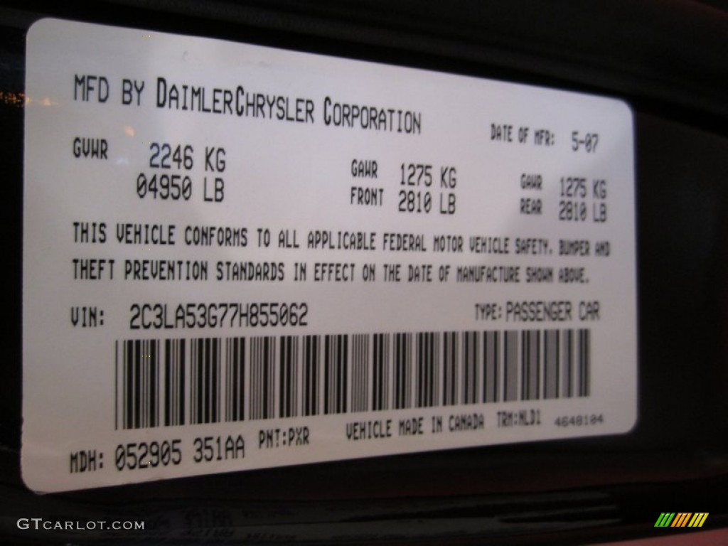2007 300 Color Code PXR for Brilliant Black Photo #54512276