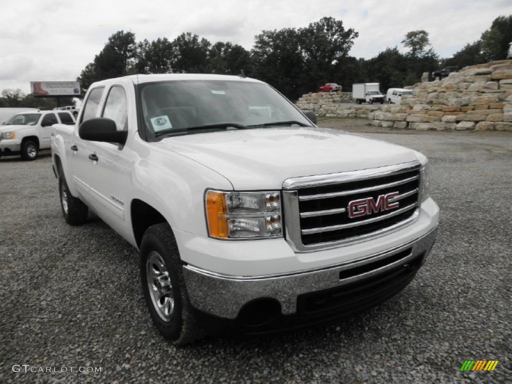 2012 Sierra 1500 SL Crew Cab 4x4 - Summit White / Dark Titanium photo #2