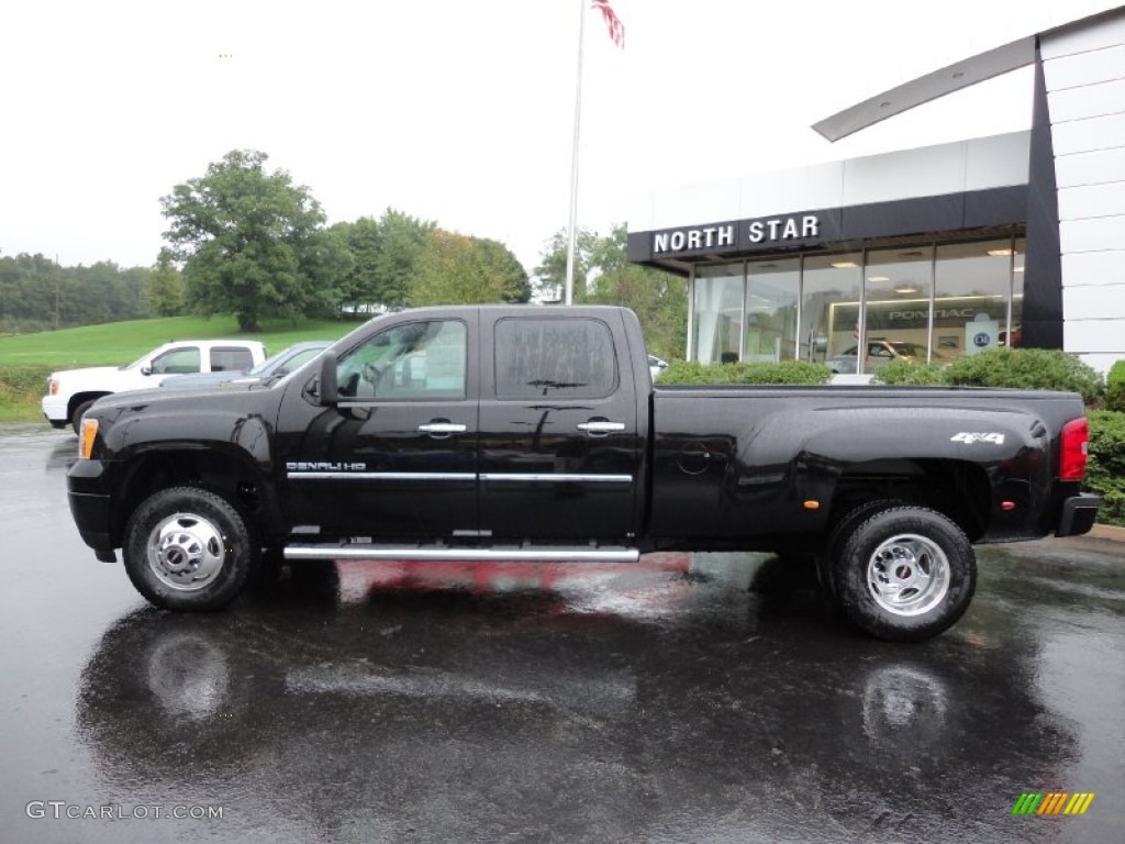 2012 Sierra 3500HD Denali Crew Cab 4x4 Dually - Gray Green Metallic / Ebony photo #2
