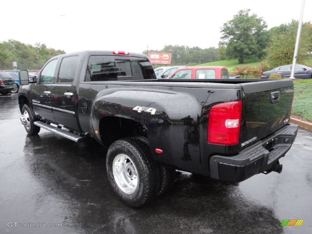 2012 Sierra 3500HD Denali Crew Cab 4x4 Dually - Gray Green Metallic / Ebony photo #3