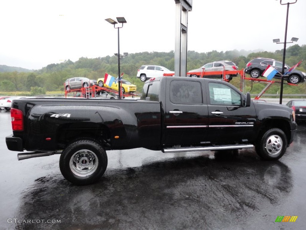 2012 Sierra 3500HD Denali Crew Cab 4x4 Dually - Gray Green Metallic / Ebony photo #6