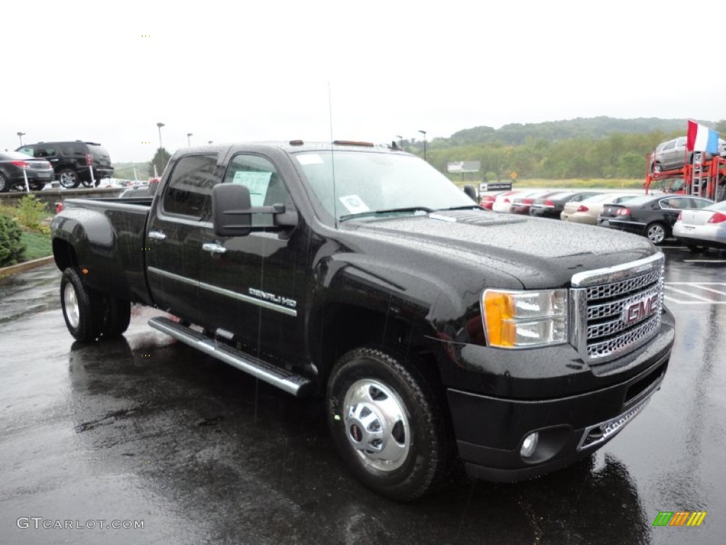 2012 Sierra 3500HD Denali Crew Cab 4x4 Dually - Gray Green Metallic / Ebony photo #7