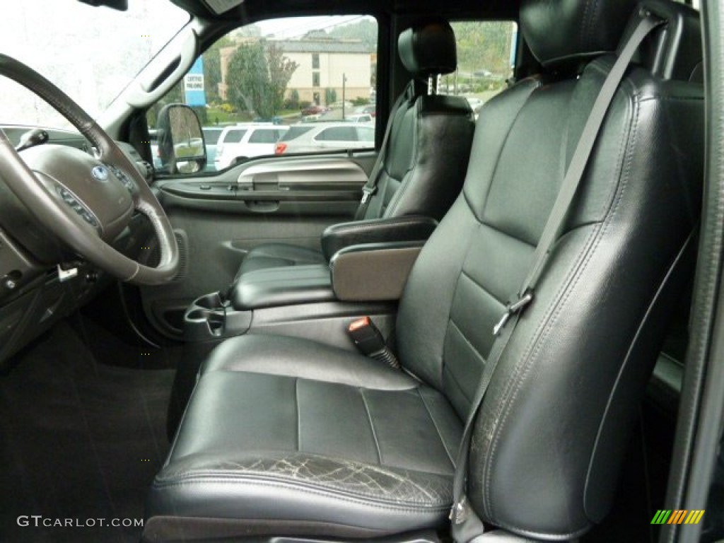 Black Leather Interior 2007 Ford F250 Super Duty Fx4