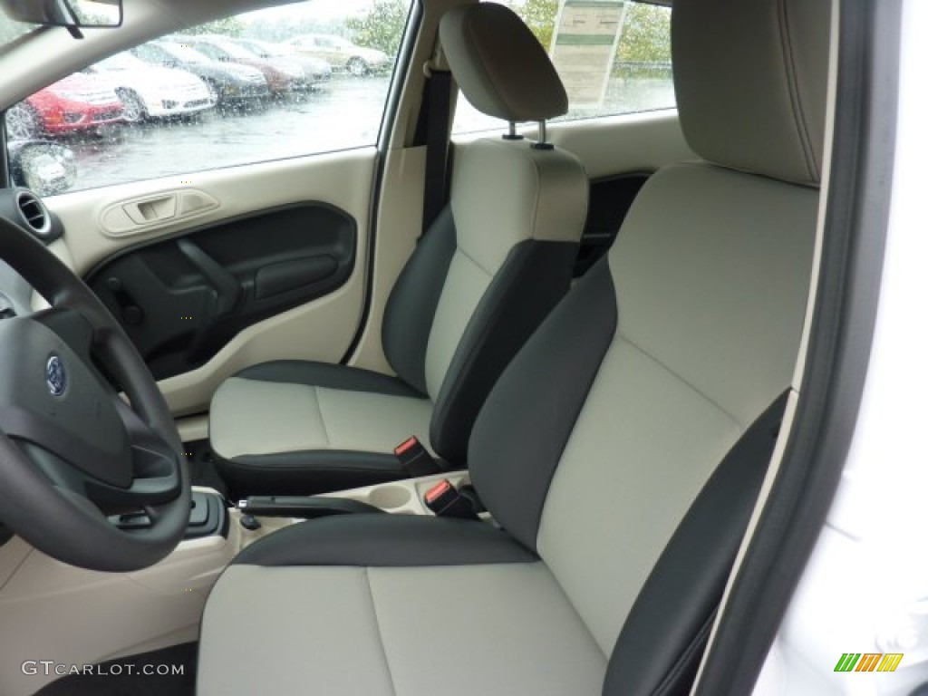 Light Stone/Charcoal Black Interior 2012 Ford Fiesta S Sedan Photo #54517058