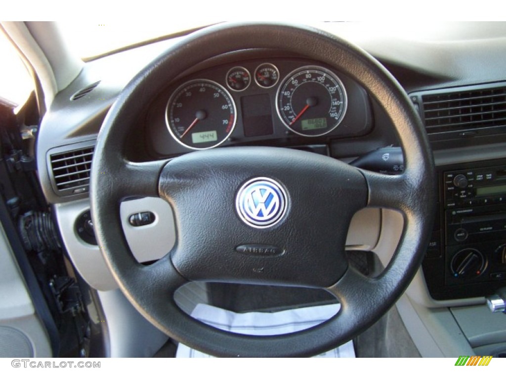 2001 Volkswagen Passat GLS Wagon Gray Steering Wheel Photo #54517400