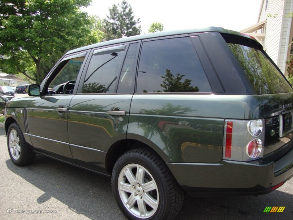 2008 Range Rover V8 HSE - Tonga Green Pearlescent / Sand photo #3