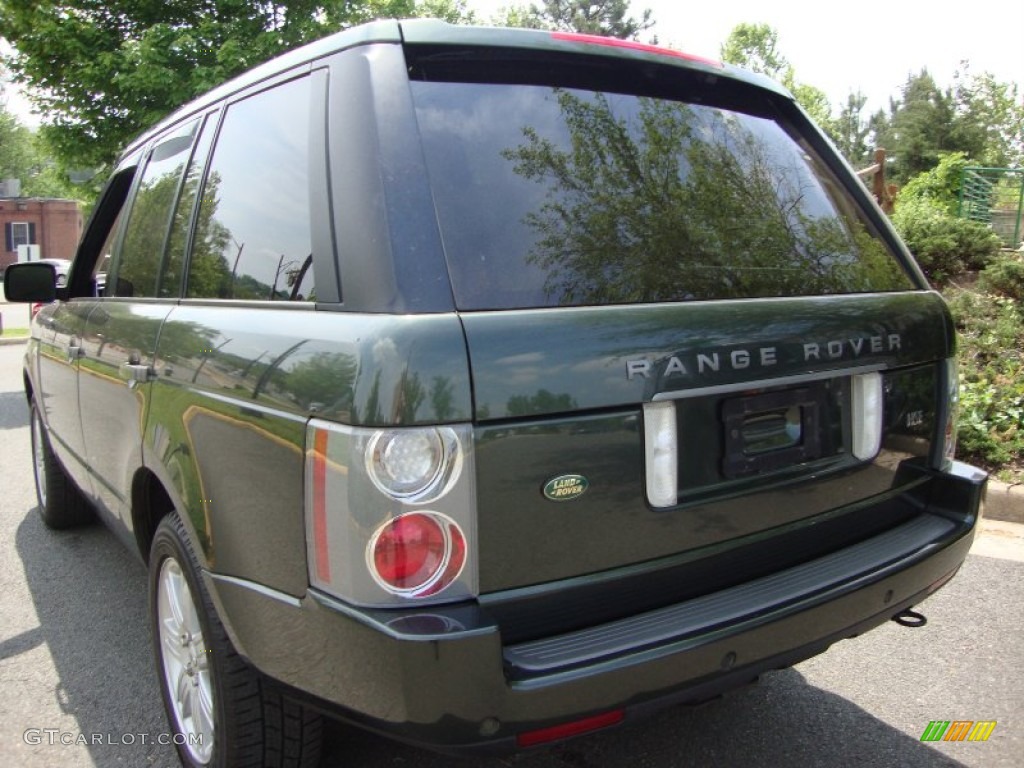 2008 Range Rover V8 HSE - Tonga Green Pearlescent / Sand photo #4