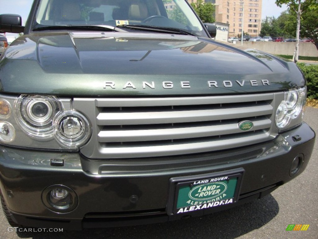 2008 Range Rover V8 HSE - Tonga Green Pearlescent / Sand photo #9