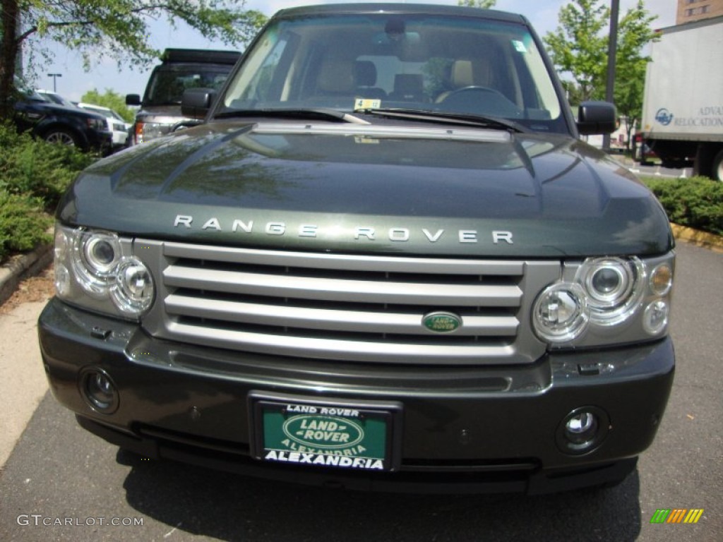 2008 Range Rover V8 HSE - Tonga Green Pearlescent / Sand photo #10