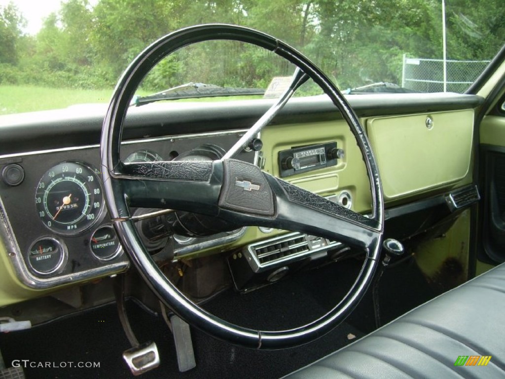 1972 Chevrolet C/K K10 Custom Regular Cab 4x4 Black Steering Wheel Photo #54518810