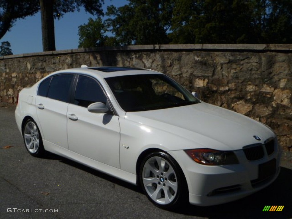 2008 3 Series 335i Sedan - Alpine White / Black photo #1