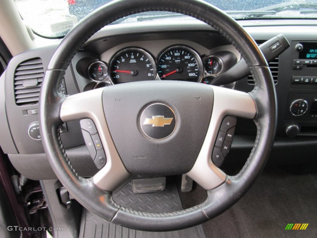 2008 Chevrolet Silverado 1500 LT Extended Cab 4x4 Ebony Steering Wheel Photo #54520254