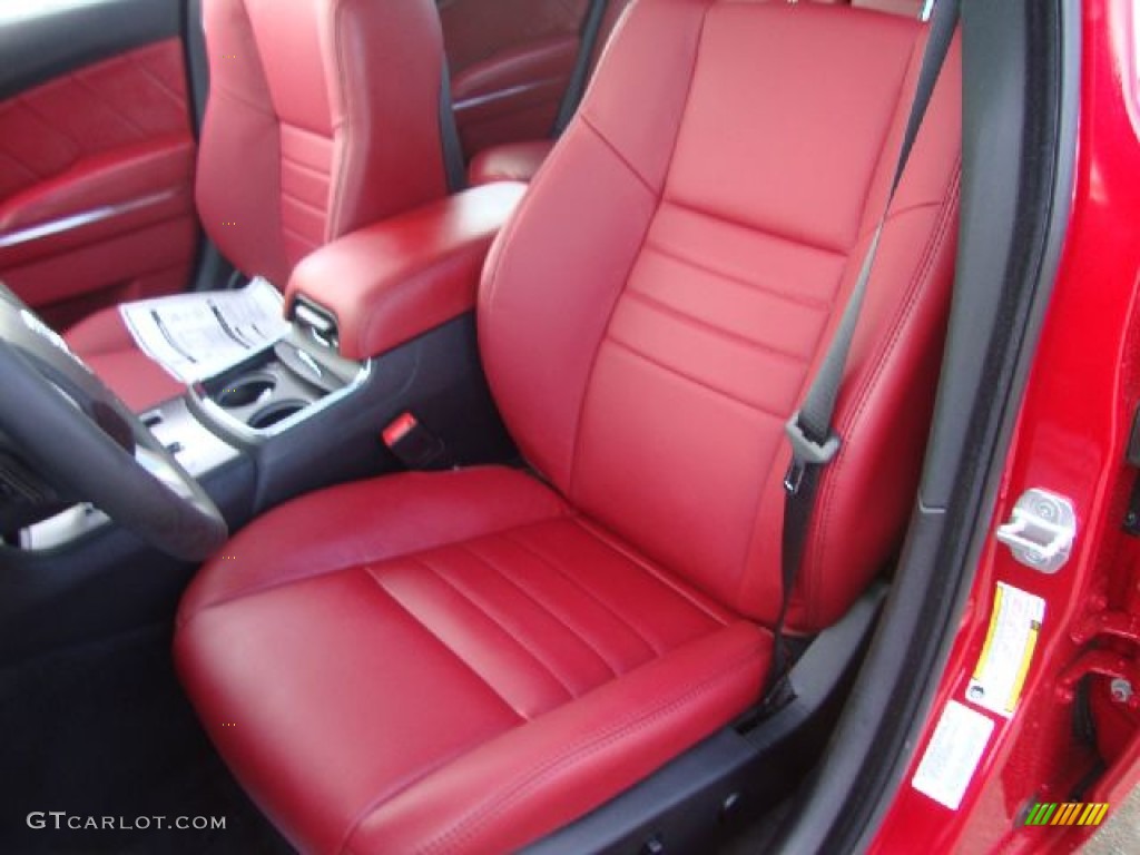Black/Red Interior 2012 Dodge Charger R/T Plus Photo #54520643
